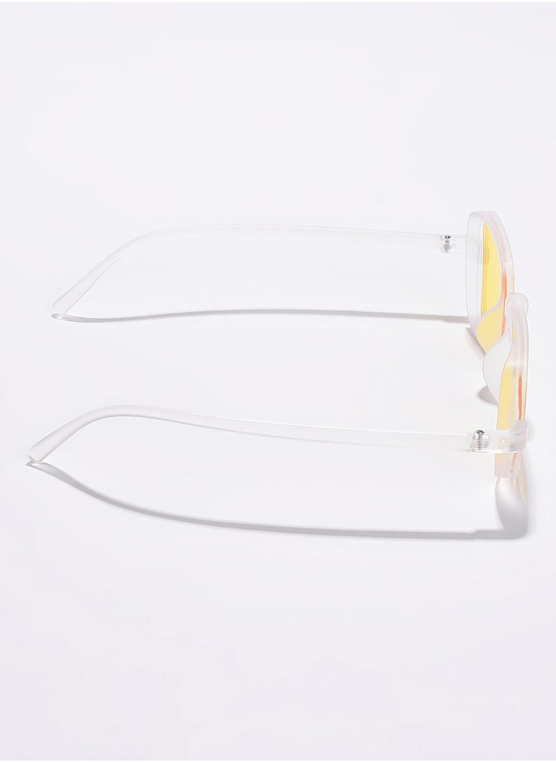 Haute Sauce - Yellow Lens Yellow Rectangle Sunglasses - Image 1