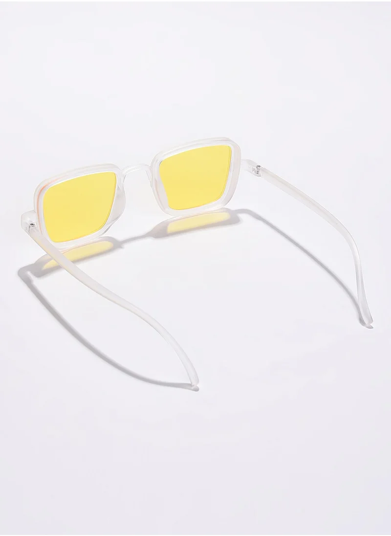 Haute Sauce Yellow Lens Yellow Rectangle Sunglasses