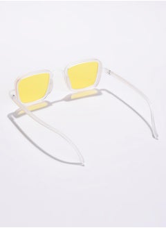 Haute Sauce Yellow Lens Yellow Rectangle Sunglasses  - Image 4