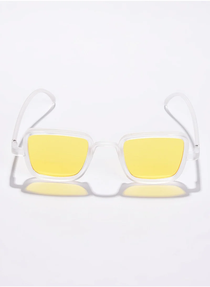 Haute Sauce Yellow Lens Yellow Rectangle Sunglasses