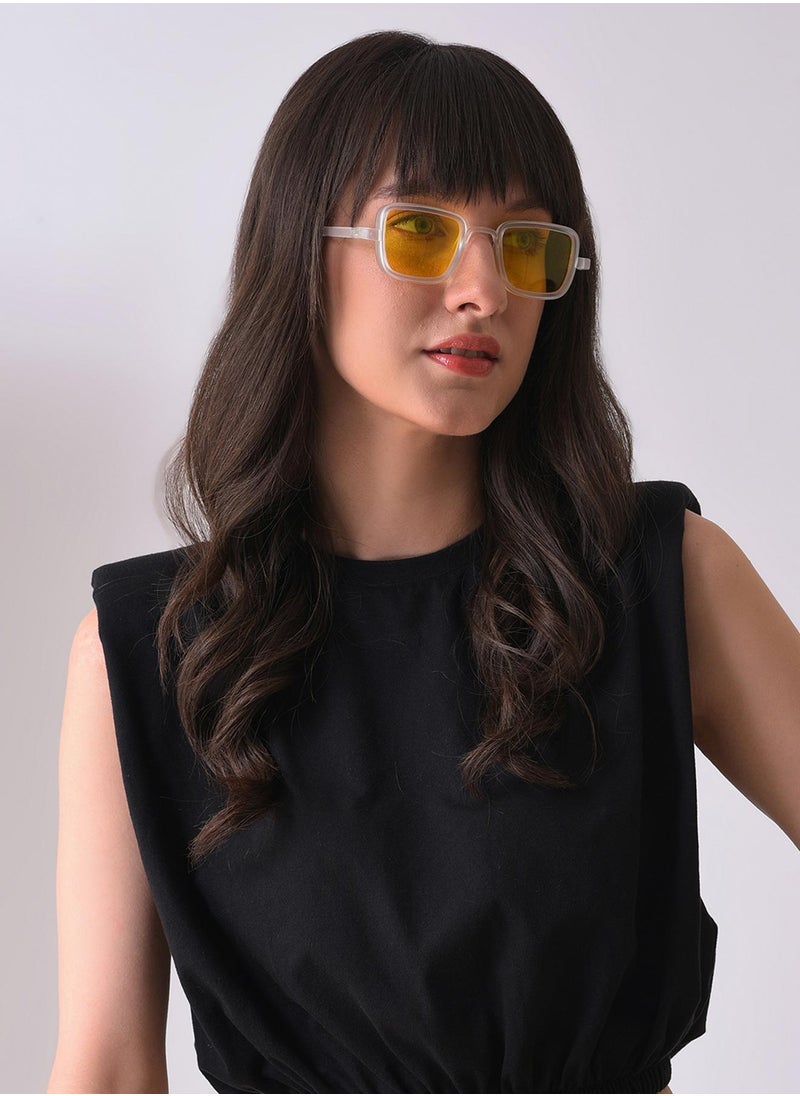 Haute Sauce - Yellow Lens Yellow Rectangle Sunglasses - Image 1