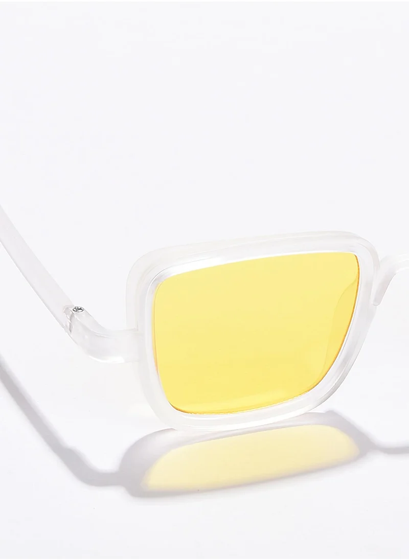 صوص هاوت Yellow Lens Yellow Rectangle Sunglasses