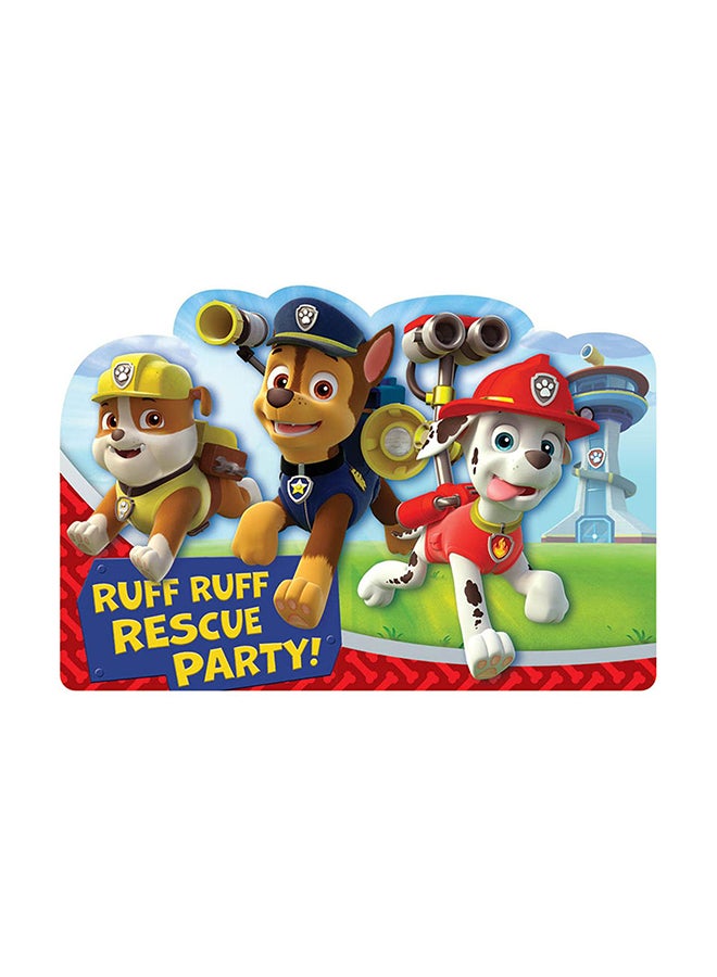 Amscan 8-Piece Paw Patrol Postcard Invitation Card Set