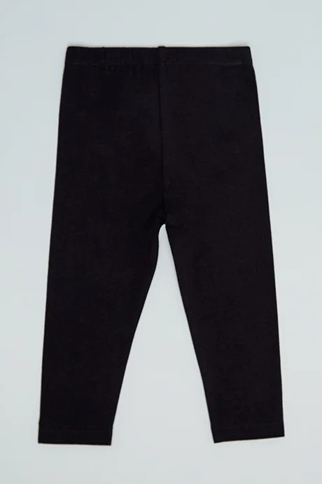 أر أند بي Solid Leggings with Elastic Waist