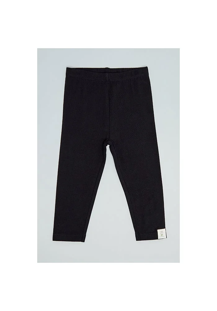 أر أند بي Solid Leggings with Elastic Waist