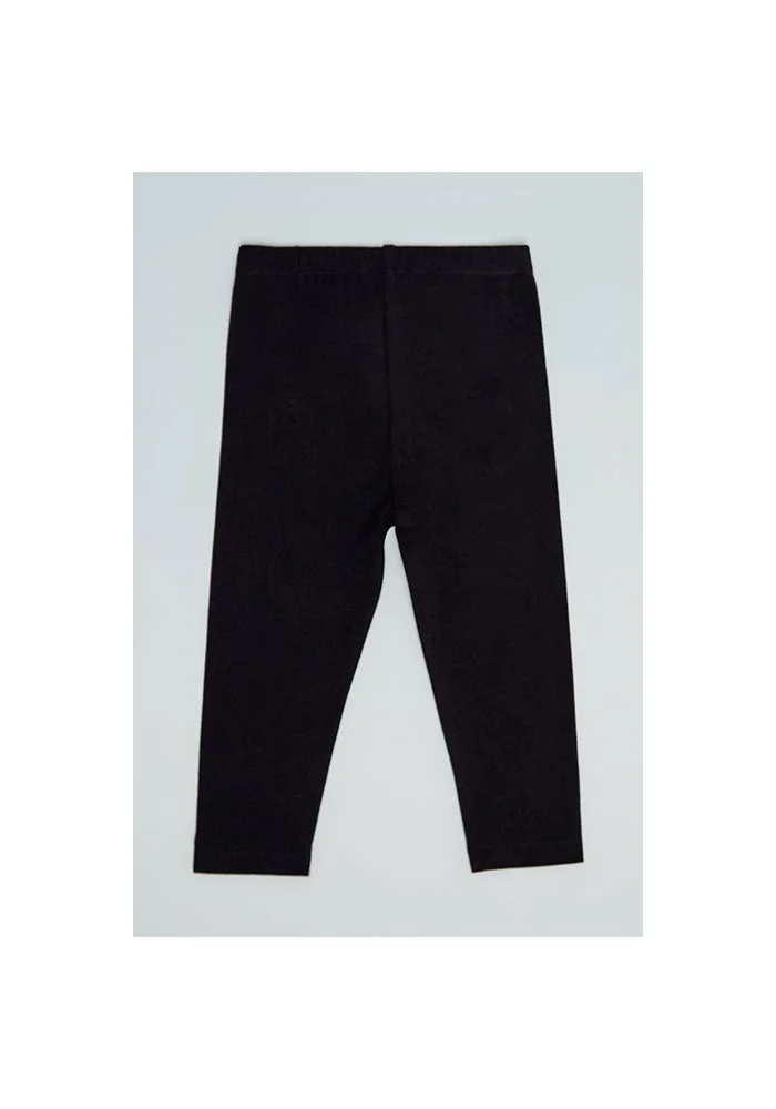 أر أند بي Solid Leggings with Elastic Waist