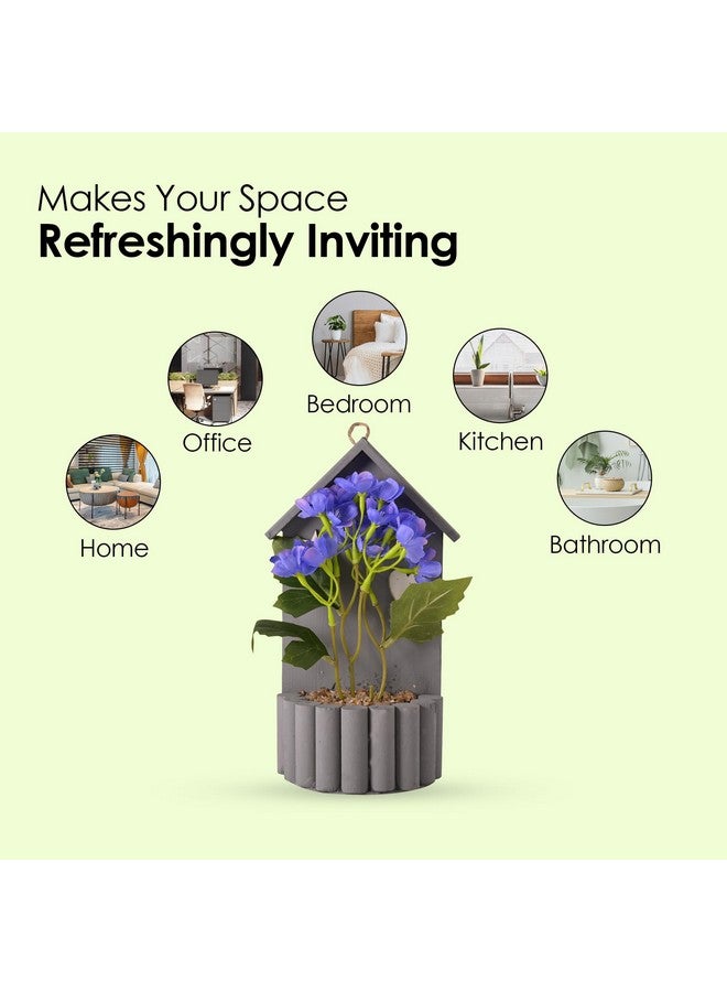 Kuber Industries Artificial Plant | Decoration Artificial Flowers Pot | Plants For Office D?Cor | Artificial Flowers For Decoration | Natural Looking Plants | 24 Headed Spring Hydrangea | Multicolor - Image 4