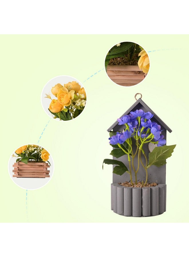 Kuber Industries Artificial Plant | Decoration Artificial Flowers Pot | Plants For Office D?Cor | Artificial Flowers For Decoration | Natural Looking Plants | 24 Headed Spring Hydrangea | Multicolor - Image 5