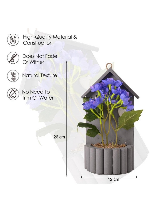 Kuber Industries Artificial Plant | Decoration Artificial Flowers Pot | Plants For Office D?Cor | Artificial Flowers For Decoration | Natural Looking Plants | 24 Headed Spring Hydrangea | Multicolor - Image 2