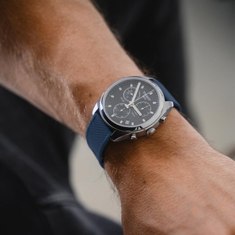 Barton Watch Bands أشرطة ساعة بارتون النخبة من السيليكون - إطلاق سريع، أزرق بحري، 20 مم - Image 2