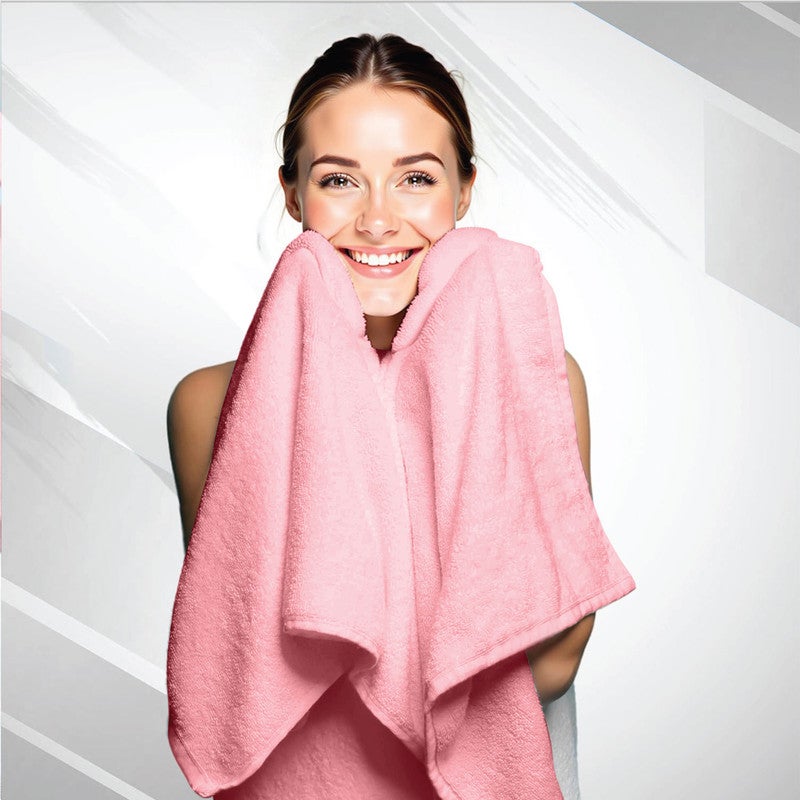 REST Bath Sheet   Set of 4 Dust Pink Cotton Bath Sheet  100x150cm , 39x59 inch Absorbent Cotton Hotel Quality Quick-Dry Durable Comfortable Stylish Thick Bath Sheet Set Machine Washable - Image 5