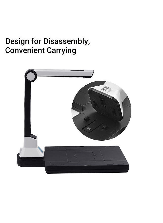Generic - BK50 Portable 10 Mega-pixel High Definition Scanner Capture Size A4 Document Camera with Hard Plastic Plate for Card Passport File Documents Recognition Support 7 Languages - Image 1