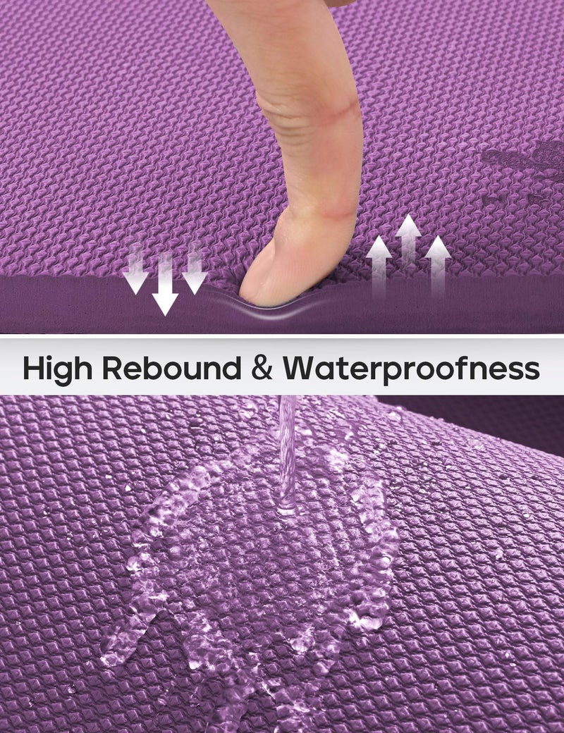 Heathyoga Yoga Knee Pads Cushion Non-Slip Knee Mat by Heathyoga, Knee Pad for Gardening Yard Work, Yoga Knee Pad Cushion for Yoga and Floor Exercises Yoga Mat Accessory 26"x10"x0.5" - Image 4