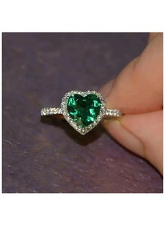 PANDORA "Embrace Nature's Beauty: The Pandora Green Heart Ring - A Stunning Symbol of Harmony and Renewal, Meticulously Crafted to Add a Touch of Vibrant Elegance to Your Jewelry Collection, Perfect for Celebrating Special Moments and Cherished Memories."  - Image 5