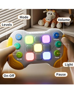Excefore 5 Modes Handheld Game for Kids Aldult Pop It Fast Quick Push Button Popper Poppet Game Push Pop Game It Fidget Toys Electric Music Toys Whack a Mole Puzzle Game Machine for Birthday Gifts  - Image 2