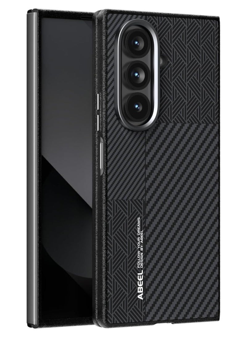 General Carbon Fiber Magnetic Case Compatible with Samsung Galaxy Z Fold 7 2025Cover with Invisible Magnetic, Ultra-thin Matte Anti Shock and Anti Fall Cover for Wireless Charging  - Image 1