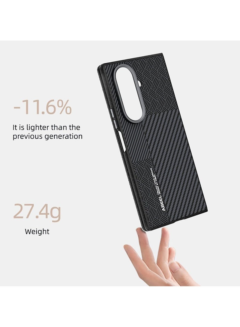 General Carbon Fiber Magnetic Case Compatible with Samsung Galaxy Z Fold 7 2025Cover with Invisible Magnetic, Ultra-thin Matte Anti Shock and Anti Fall Cover for Wireless Charging  - Image 3