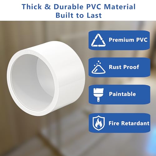 ZhiYo 1 inch PVC Fitting End Cap, 10-Pack Pipe Elbow Connectors, Furniture-Grade SCH40 PVC Pipe Fittings for Greenhouse, Frames, Sheds, Pet Beds, Pet Enclosures, Hydroponic and Tent Structures - Image 5