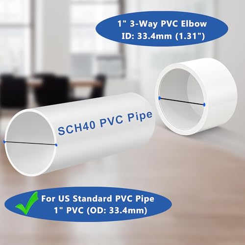 ZhiYo 1 inch PVC Fitting End Cap, 10-Pack Pipe Elbow Connectors, Furniture-Grade SCH40 PVC Pipe Fittings for Greenhouse, Frames, Sheds, Pet Beds, Pet Enclosures, Hydroponic and Tent Structures - Image 4