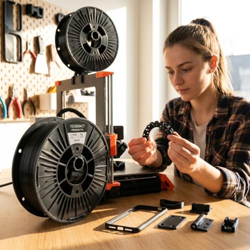 Tesseract Premium TPU 1.75mm 3D Printing Filament | Dimensional Accuracy +/- 0.03mm | Compatible with Most FDM Printers | 1 KG 3D Printer Filament - TPU Red (Quantity 1) - Image 4