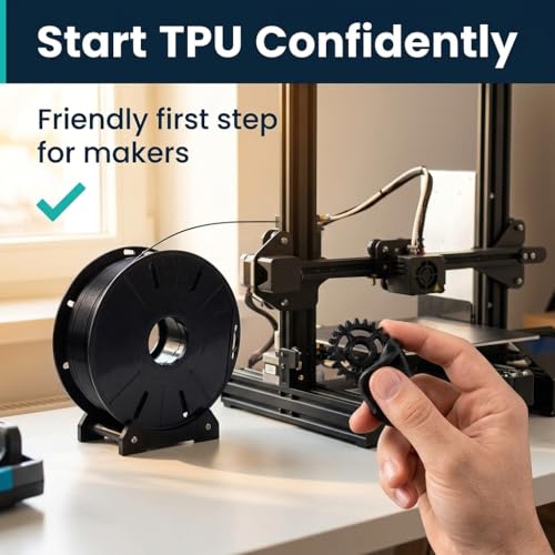 Tesseract Premium TPU 1.75mm 3D Printing Filament | Dimensional Accuracy +/- 0.03mm | Compatible with Most FDM Printers | 1 KG 3D Printer Filament - TPU Red (Quantity 1) - Image 3
