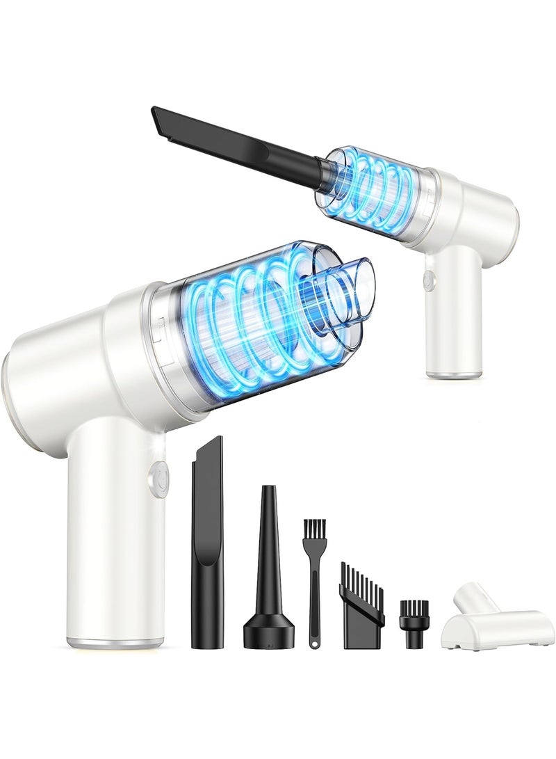 YOUWE7 Handheld Car Vacuum Cleaner, 11000PA Vacuum Cleaner & Air Duster, 120W High Power Vacuum Portable Cordless, Hand Held Vacuum Rechargeable with Multi-Nozzles & LED Light for Home, Car, Office - Image 1