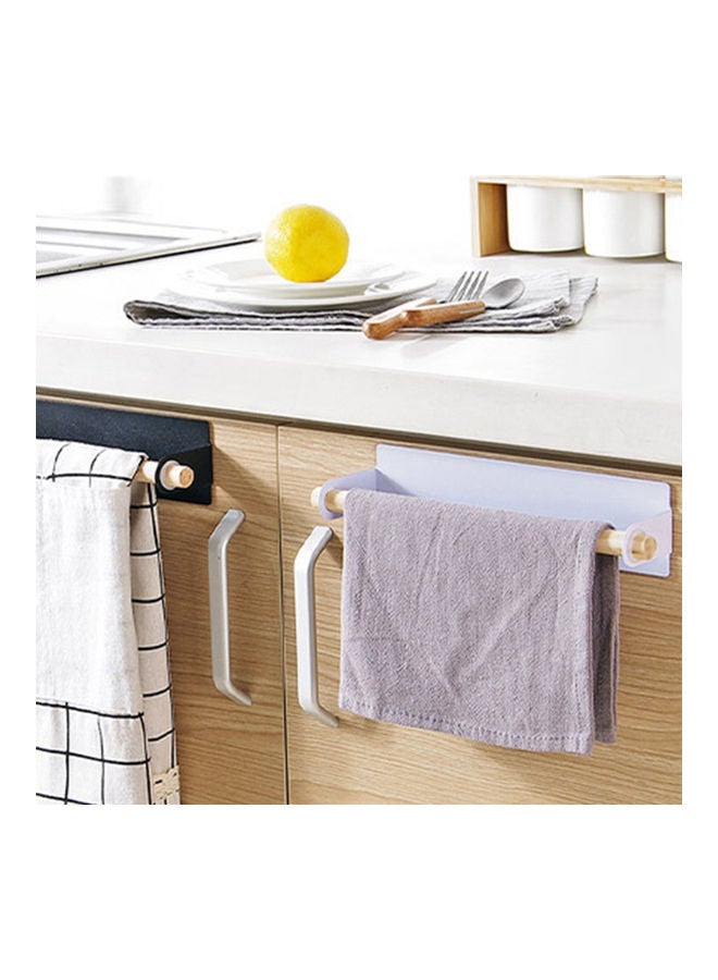 2-Piece Self-Adhesive Hand Towel Bar Hanger Black/White/Beige - Image 5