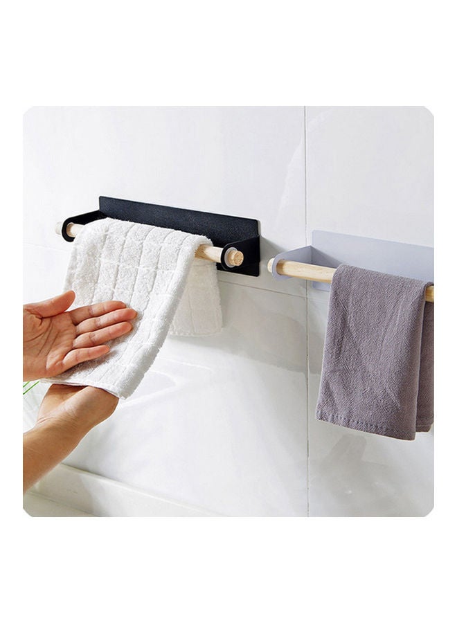 2-Piece Self-Adhesive Hand Towel Bar Hanger Black/White/Beige - Image 4
