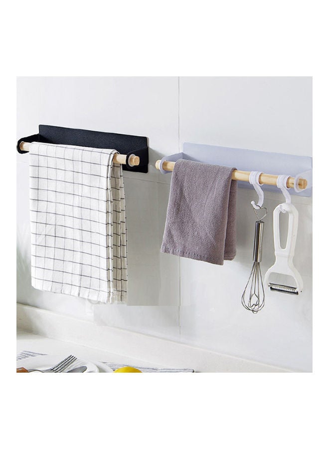 2-Piece Self-Adhesive Hand Towel Bar Hanger Black/White/Beige - Image 3