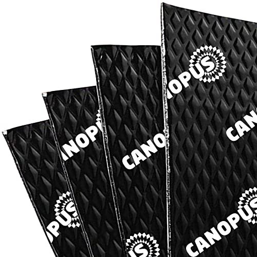 CANOPUS Car Sound Deadening Mat - 80 mil, 10 sqft, Butyl Sound Deadener for Trunk, Doors, Floor & Ceiling, Audio Dampening Material, Pack of 10 Sheets, Black - Image 1