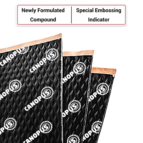 CANOPUS Car Sound Deadening Mat - 80 mil, 10 sqft, Butyl Sound Deadener for Trunk, Doors, Floor & Ceiling, Audio Dampening Material, Pack of 10 Sheets, Black - Image 5