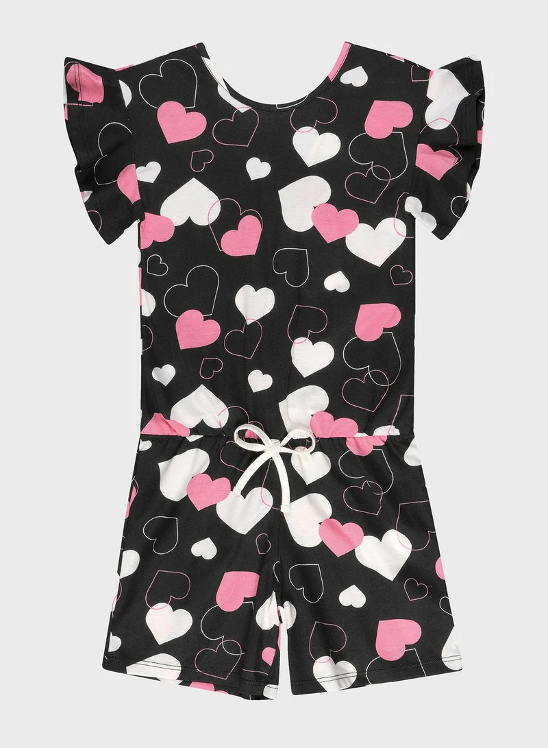Bee Loop Infant Heart Print Romper