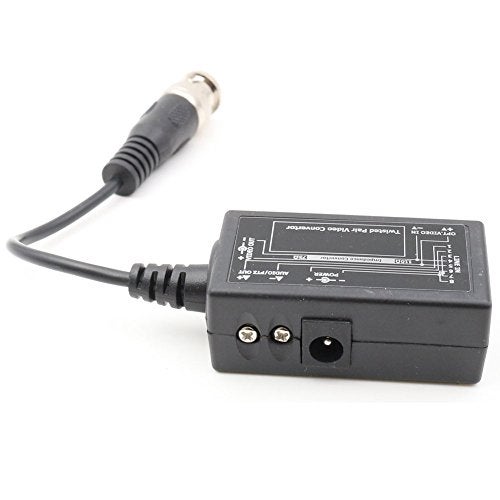 ANHAN Passive Video Balun with Power BNC to RJ45 Adapter Cat5 / Cat6 Cable to BNC Male Network Transceiver for CCTV Security Surveillance Camera 1 Pair - Image 4
