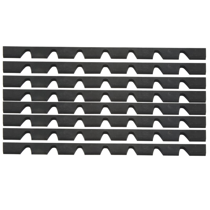 8pcs Front Bumper Scrape Guard Set Rubber Black Universal Bumper Anti Scratch Protector - Image 2