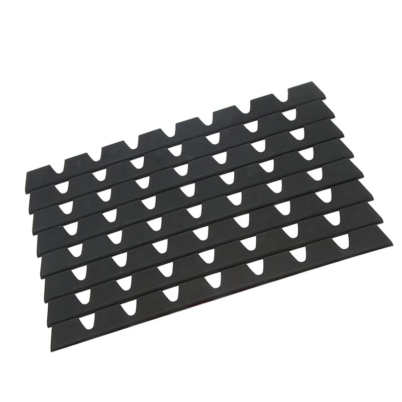 8pcs Front Bumper Scrape Guard Set Rubber Black Universal Bumper Anti Scratch Protector - Image 1