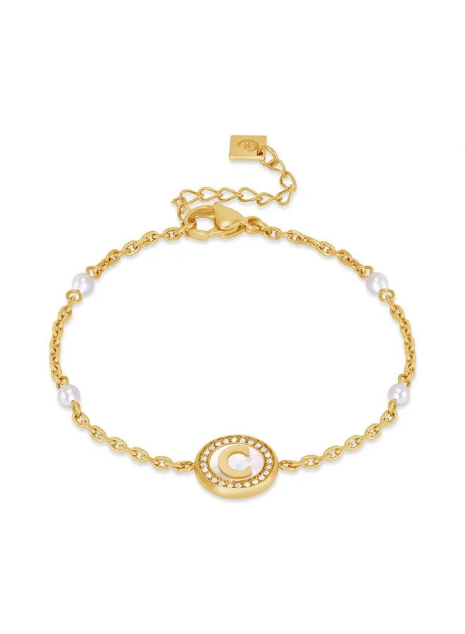 Raffaella Gold Plated Stainless Steel Chain Bracelet for Women 170mm
