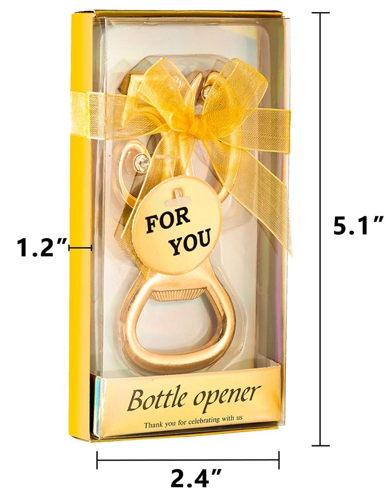 Winocbxt 50PCS Golden 50 Bottle Openers for 50th Birthday Party Favors or 50th Wedding Anniversary Party Gifts - Image 5