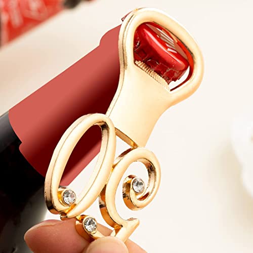 Winocbxt 50PCS Golden 50 Bottle Openers for 50th Birthday Party Favors or 50th Wedding Anniversary Party Gifts - Image 4
