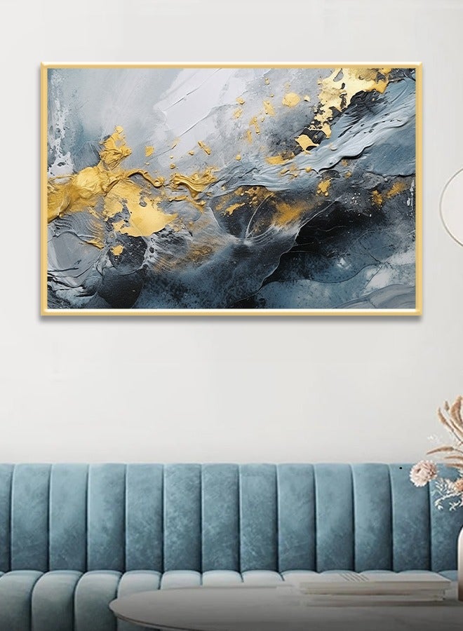 4gdran Canvas Wall Art For Wall Decoration Abstract Design With A Hollow Frame Size 120x80cm One Piece  - Image 1