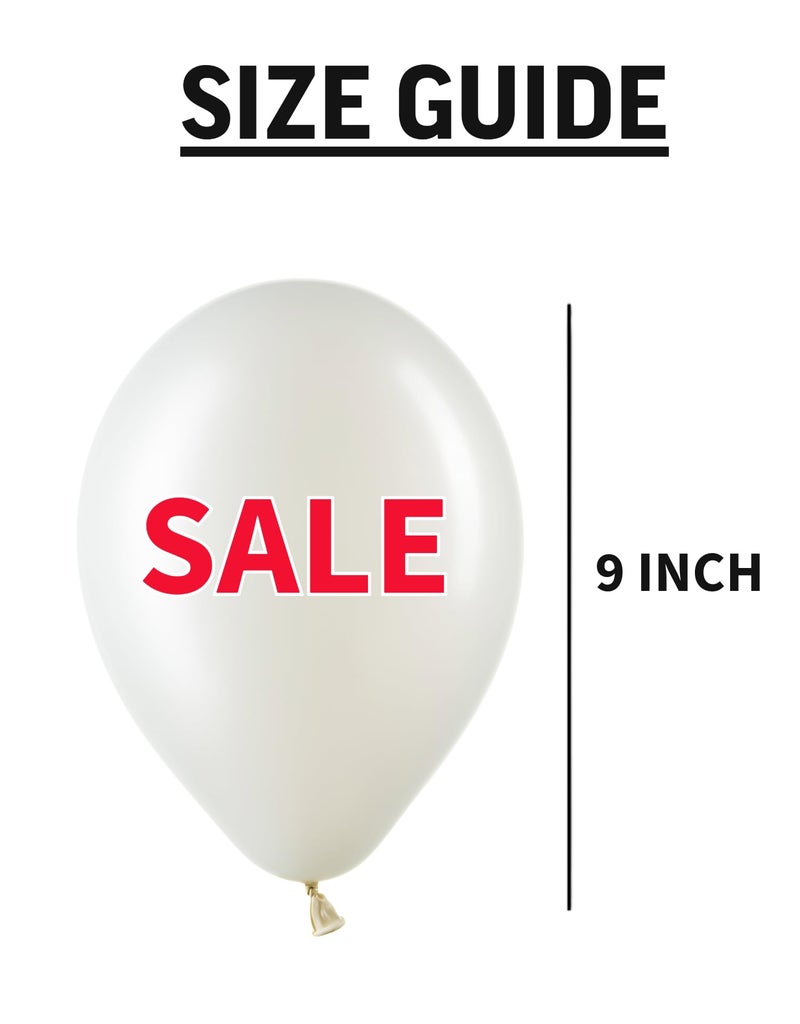 HK balloons Rubber Pack Of 50 "Sale " Red And White Printed Balloons Decoration for Product Promotion Sale Marketing Party Decoration Balloons - Image 4