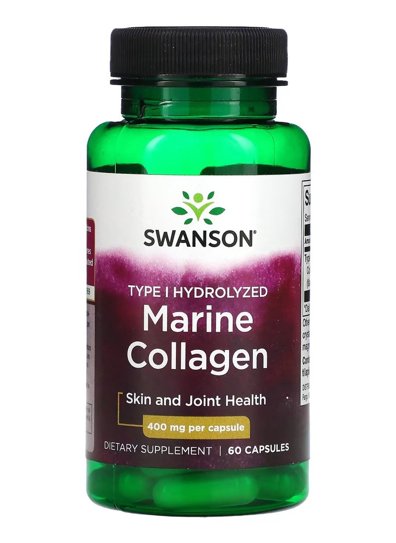 SWANSON - Swanson, Marine Collagen, 400 mg, 60 Capsules - Image 1