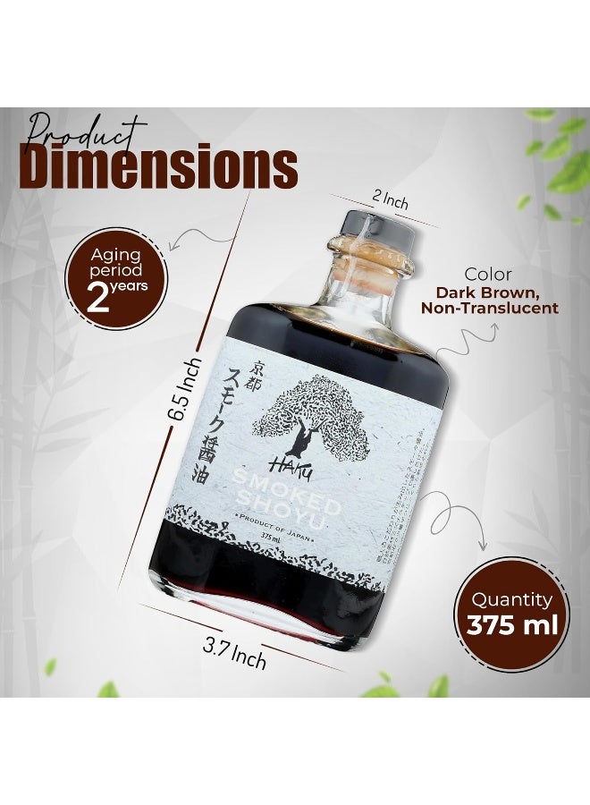 HAKU Smoked Shoyu Soy Sauce (375 ml) - Authentic Japanese Artisanal Umami Seasoning Sauce with Unique Smoky Flavor - Traditional Gourmet Dip Sauce & Marinade for Sushi, Meat & Asian Cuisines - Image 2