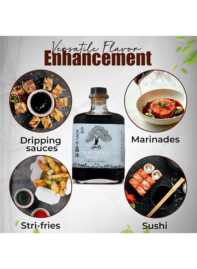 HAKU Smoked Shoyu Soy Sauce (375 ml) - Authentic Japanese Artisanal Umami Seasoning Sauce with Unique Smoky Flavor - Traditional Gourmet Dip Sauce & Marinade for Sushi, Meat & Asian Cuisines - Image 4