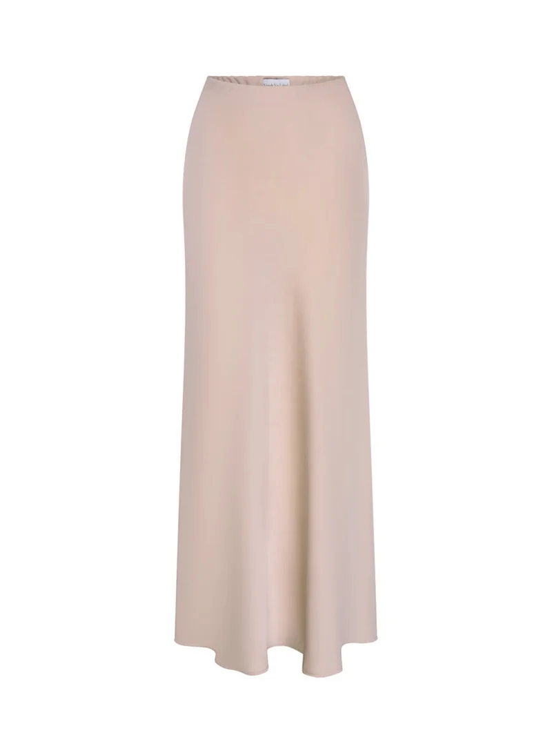 Needs No Label  Champagne Satin Maxi Slip Skirt for Women | Best Price UAE