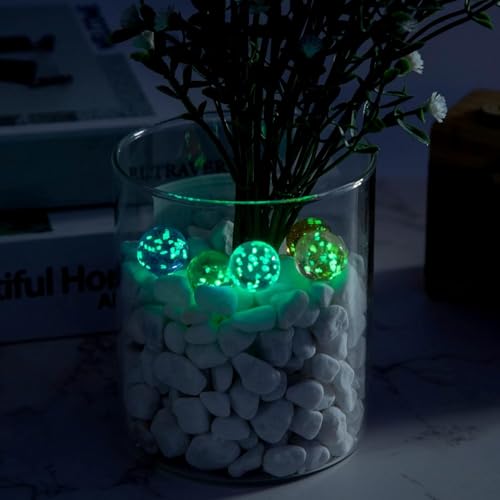 MCPINKY 36PCS Glass Marbles, Including 5 Glow in The Dark Marbles for Vase Filler, Fish Tank, Table Scatter Decoration - Image 3