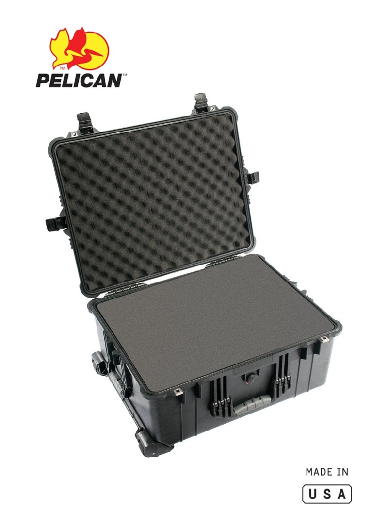 Pelican 1610 Protector Wheeled Case with Padded Dividers, Black, IP67 Waterproof Hard Case - Image 1