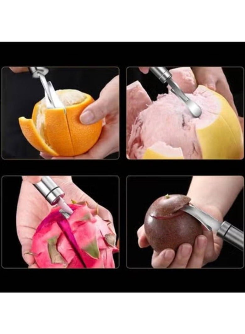 AROAQ Stainless Steel Lemon and Orange Peeler Cutter for Fruits and Vegetables  - Image 4