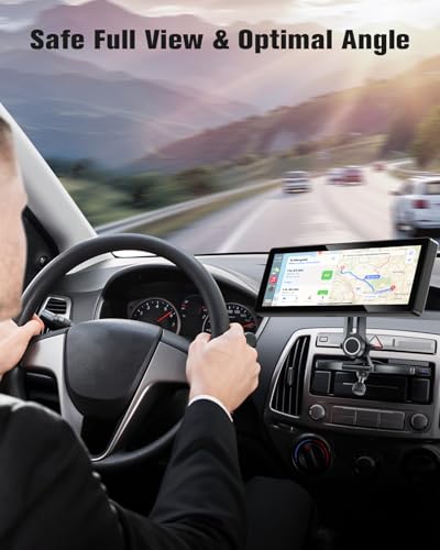 iGoevo Extended Arm CD Slot CarPlay Screen Mount – Higher Viewing Position for Better Visibility, Extra Clearance for Various Dashboard Layouts, Compatible with 7"–10.26" CarPlay Displays - Image 4