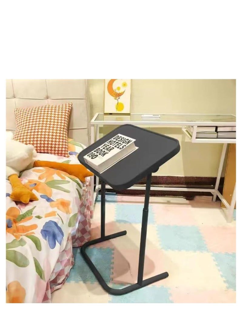 Golden Foldable Standing Desk, Magnetic Height Adjustable Small Laptop Desk, Tiltable Portable Office Work Station, for Home Office & School (Black) - Image 3