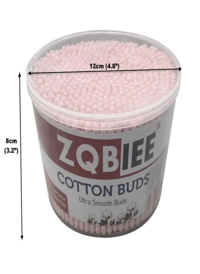 ZQBIEE 500pcs Double Head Cotton Ear & Nose Cleaning Health Care Tools Disposable Bamboo Sticks Soft Beauty Makeup Cotton Buds (Pack of 1) - Image 2